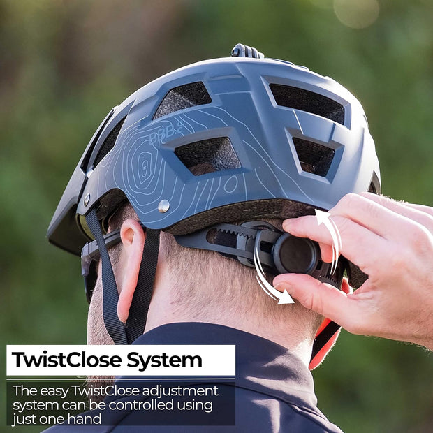 Adult MTB Mountain Bike Cycle Helmet with Large Visor for Trek and Trail Bikes, Camera Mount, ABS Shell, Nanga, BHE-54