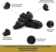 Strada 100 Dual Cleat Compatible Road Bike, Touring, Indoor Cycling Shoe