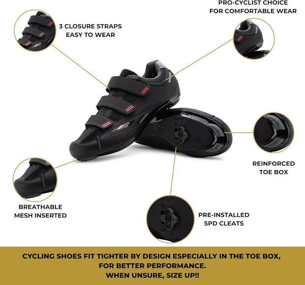 Strada 100 Dual Cleat Compatible Road Bike, Touring, Indoor Cycling Shoe