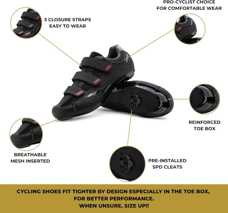 Strada 100 Dual Cleat Compatible Road Bike, Touring, Indoor Cycling Shoe