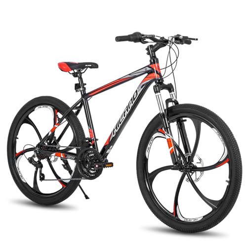Hiland 26-inch Aluminum Frame Mountain Bike, 21 Speed, Dual Disc Brakes