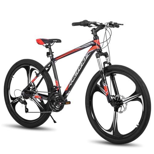 Hiland 26-inch Aluminum Frame Mountain Bike, 21 Speed, Dual Disc Brakes