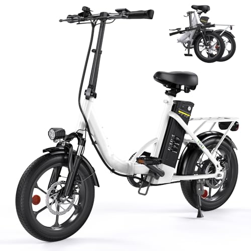 Finbike U4 16" Portable Folding E-Bike: Removable Battery, 3 Modes, Smooth Ride