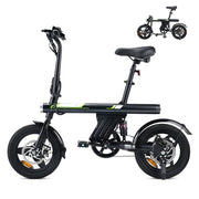 Finbike U1 14-inch Folding Electric Bike: LCD, 15.5mph, 28-Mile Range