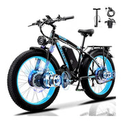 QIKAITU 3000W Dual Motor Fat Tire E-Bike, 48V 23Ah, 56-Mile Range