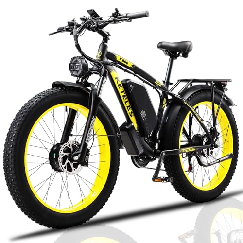 All-Terrain Electric Fat Tire Mountain Bike, 26-inch Wheels, 70+ Miles Range