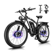 QIKAITU 3000W Dual Motor Fat Tire E-Bike, 48V 23Ah, 56-Mile Range