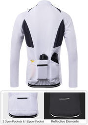 Cycling Jersey Mens Long Sleeve Mountain Bike Jersey Half Zipper Cycling Top Clothing 6031