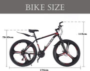 LSBIKE Adult All-Terrain Mountain Bike: 21-Speed, Dual Suspension, Disc Brakes