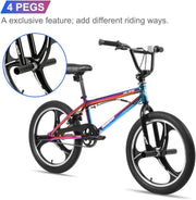Hiland 20-Inch Kids Freestyle BMX Bike: 360 Rotor, 4 Pegs
