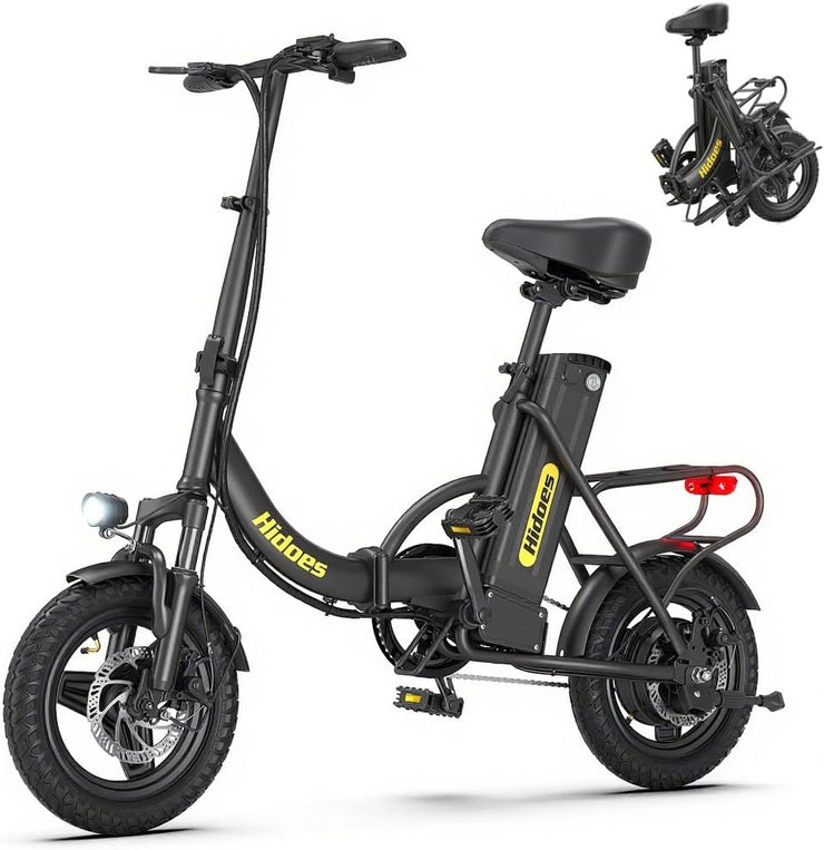 Hidoes C5 Portable Folding Electric Bike, 14-inch Wheels, Long Range Battery