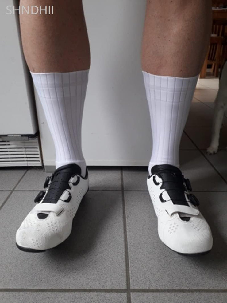 Cycling Socks anti Slip Silicone Summer Aero White Line Cycling Sport Running Socks