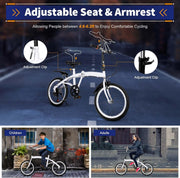 GDSKR 20-inch Foldable 6-Speed Carbon Steel Commuter Bike for Adults & Teens