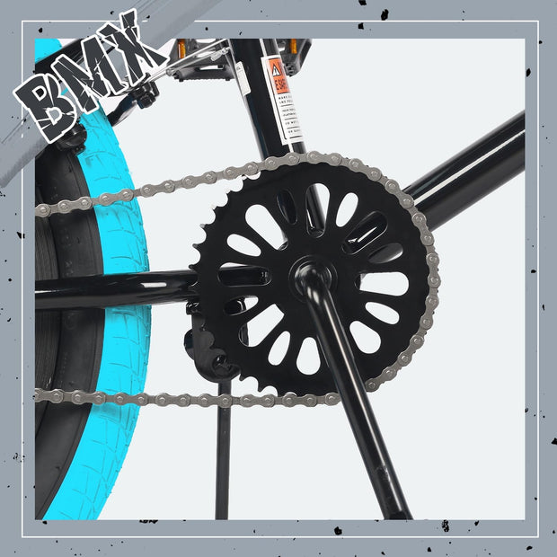 AVASTA Durable Hi-Ten Steel Freestyle BMX Bike for Kids & Beginners, 18/20-inch Wheels