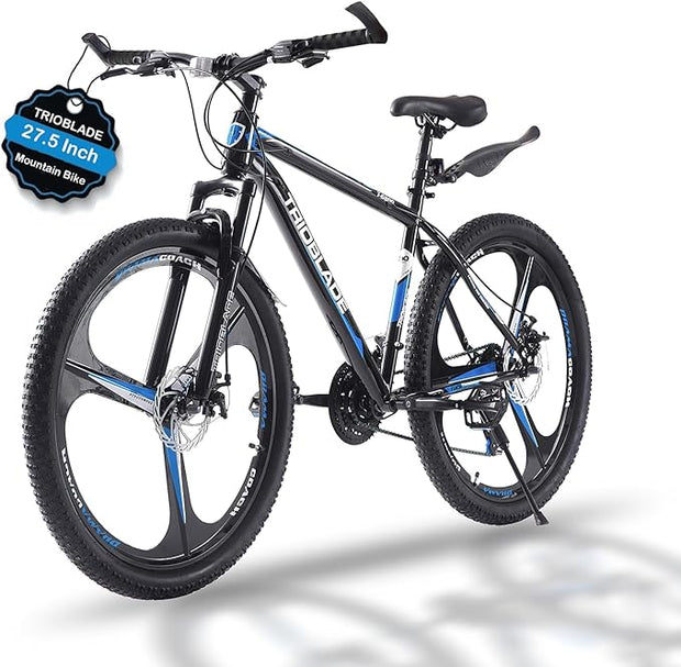 TRIOBLADE Adult Mountain Bike: 3-Spoke Wheels, 21-Speed Shimano, Disc Brakes, Lightweight Frame