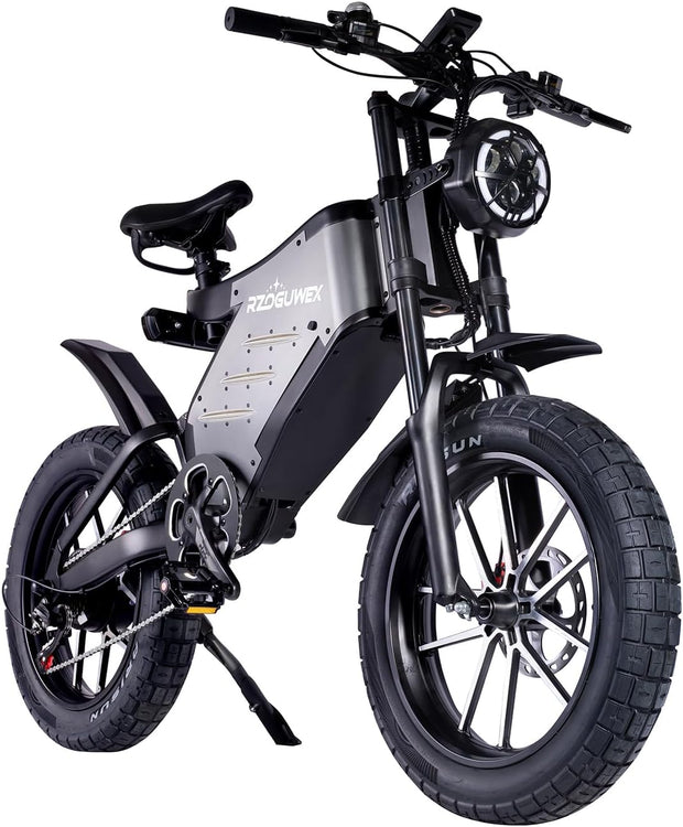 RZOGUWEX 20-Inch Off-Road E-Bike: Powerful 48V 25Ah Battery, Dual Hydraulic Brakes