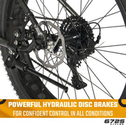 6725 H-Series Fat Bike: Shimano 7-Speed, Hydraulic Disc Brakes, 26x4" All-Terrain Tyres