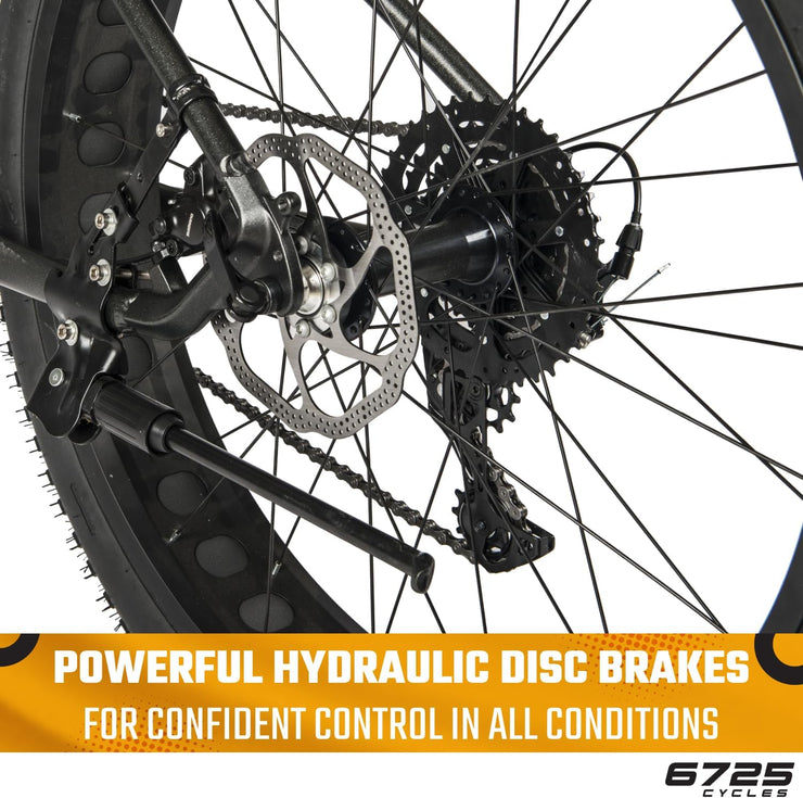 6725 H-Series Fat Bike: Shimano 7-Speed, Hydraulic Disc Brakes, 26x4" All-Terrain Tyres