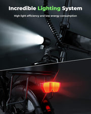 Finbike U3 16-inch Portable Electric Folding Bike, Fast Charge, 3 Modes, Shock Absorber