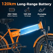 ENGWE EP-2 BOOST Folding Electric Bike: 20" Fat Tire, 48V 13Ah