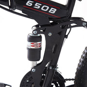 Adult Folding Mountain Bike: Dual Suspension, 3-Spoke Wheels, 21 Speed