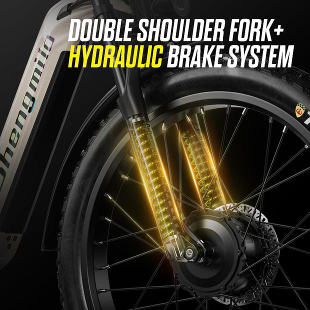 Shengmilo Dual Motor Adult Electric Mountain Bike 26-inch Fat Tire E-Bike