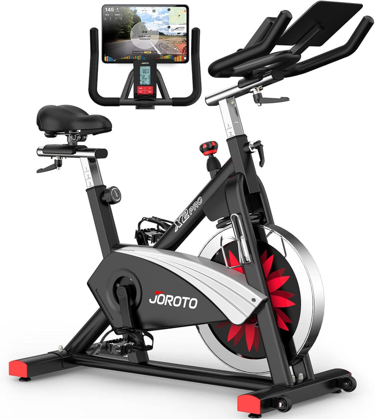 JOROTO X2PRO Bluetooth Magnetic Exercise Bike - Silent Belt Drive Indoor Cycling