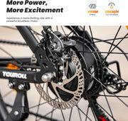 Touroll U1 Electric Mountain Bike: Powerful 13Ah Battery, 21-Speed, Dual Disc Brakes