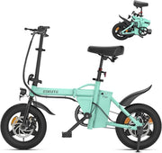 Eskute F100 Folding Electric Commuter E-Bike: 14-Inch Wheels, 35-Mile Range