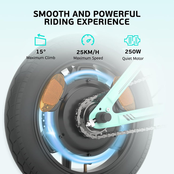 Eskute F100 Folding Electric Commuter E-Bike: 14-Inch Wheels, 35-Mile Range