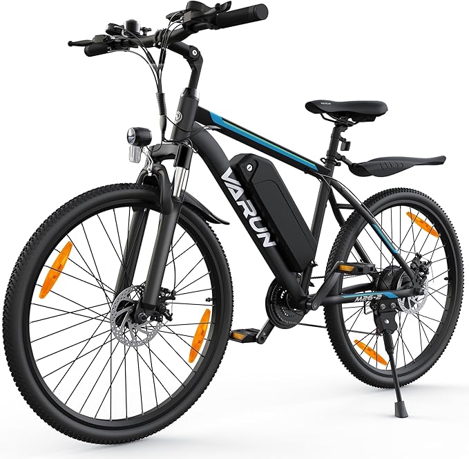 VARUN 26-inch Electric Mountain Bike: 250W Motor, 21-Speed, Removable Battery