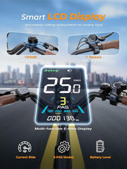 AOIHO 26" Electric City Commuter Bike, 48V Battery, 250W, 7-Speed