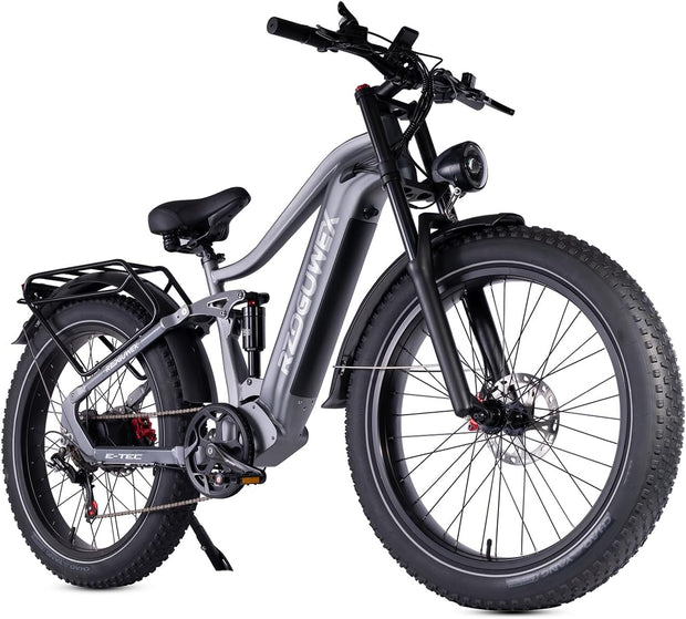 Adventure-Ready 26-inch Off-Road E-Bike: 48V 25Ah Battery, Dual Suspension, 7-Speed