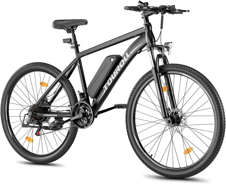 Touroll U1 Electric Mountain Bike: Powerful 13Ah Battery, 21-Speed, Dual Disc Brakes