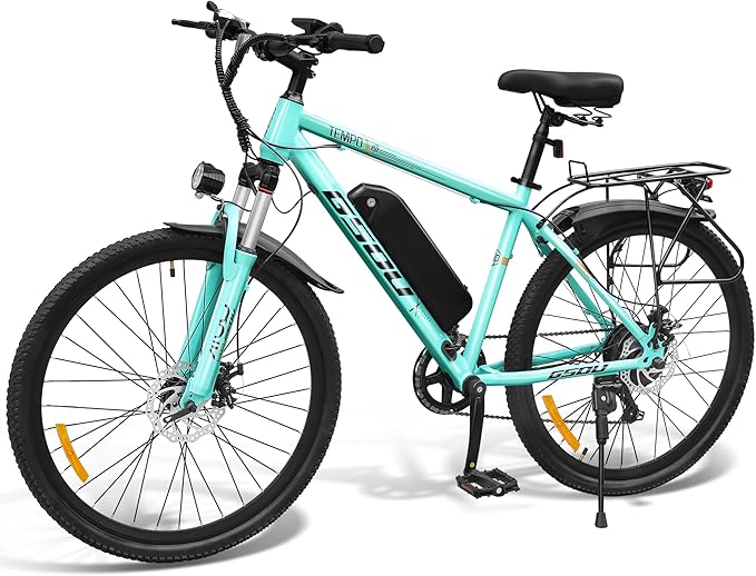 GSOU 26-inch Adult E-Mountain Bike, 250W, Long Range, 7-Speed Commuter