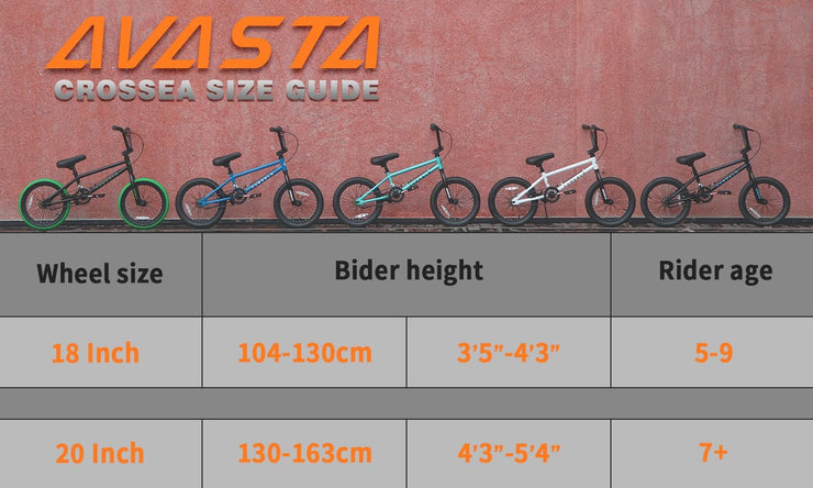 AVASTA Durable Hi-Ten Steel Freestyle BMX Bike for Kids & Beginners, 18/20-inch Wheels