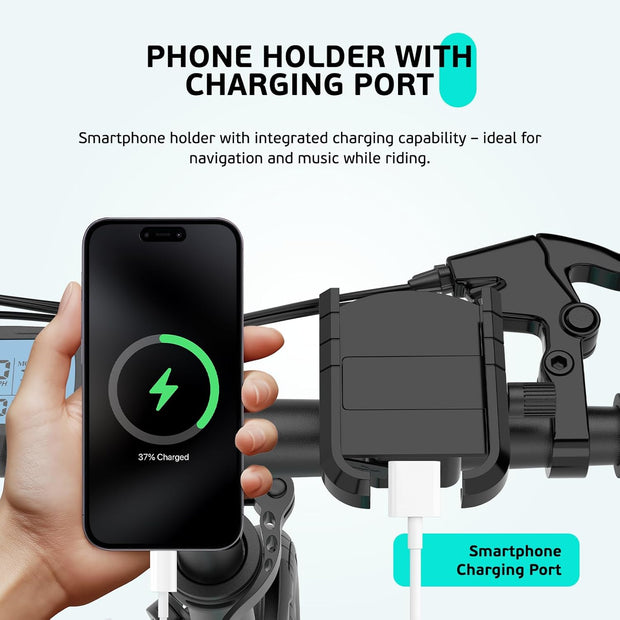 Eskute F100 Folding Electric Commuter E-Bike: 14-Inch Wheels, 35-Mile Range