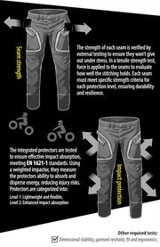 Motorcycle Biker Trousers Mens Motorbike Waterproof Textile Cordura Pants with Protective CE Armour (EN 1621-1) Yellow Hi Vis - 32W / 30L