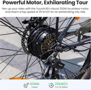 Touroll B1 26" Electric City Bike, 7-Speed, Removable 15.6Ah Battery