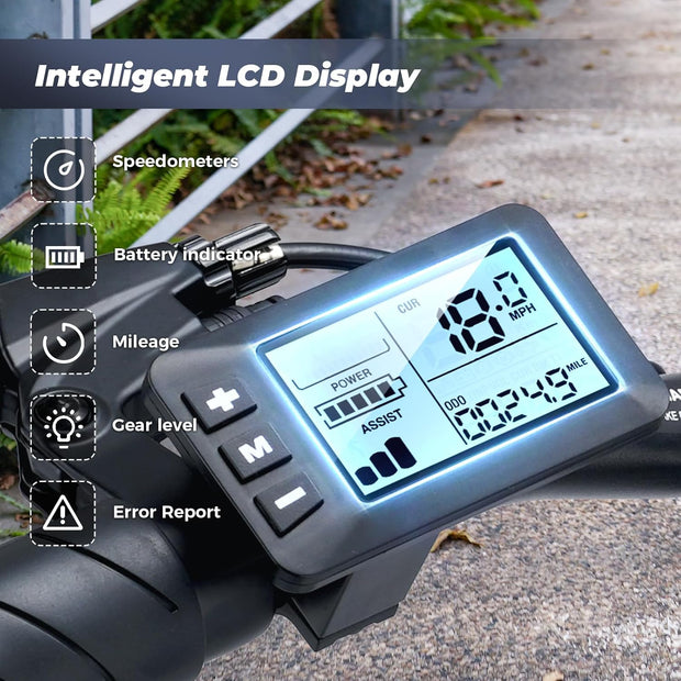 Finbike U1 14-inch Folding Electric Bike: LCD, 15.5mph, 28-Mile Range