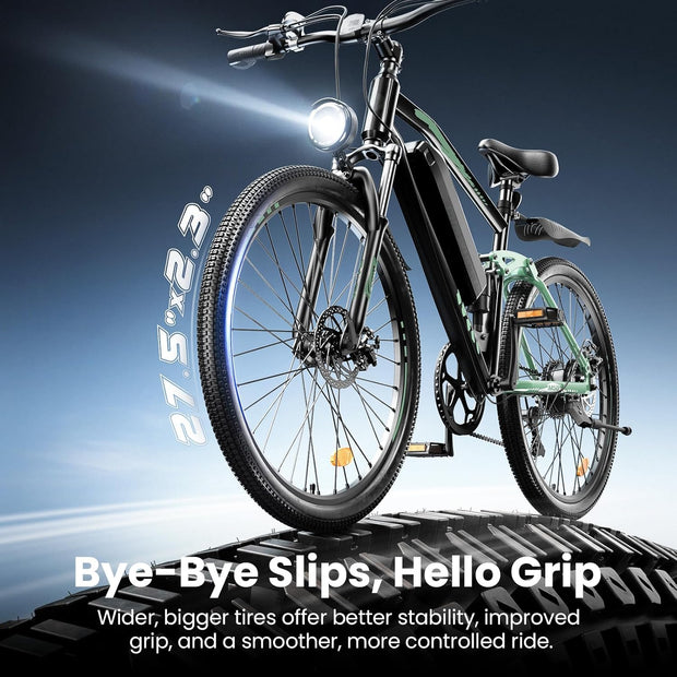 Finbike M50 Adult Electric Mountain Bike, 4-Link Suspension, 13Ah Battery, 7-Speed