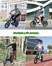 Finbike U4 16" Portable Folding E-Bike: Removable Battery, 3 Modes, Smooth Ride