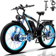 QIKAITU 3000W Dual Motor Fat Tire E-Bike, 48V 23Ah, 56-Mile Range