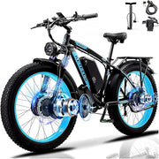 QIKAITU 3000W Dual Motor Fat Tire E-Bike, 48V 23Ah, 56-Mile Range