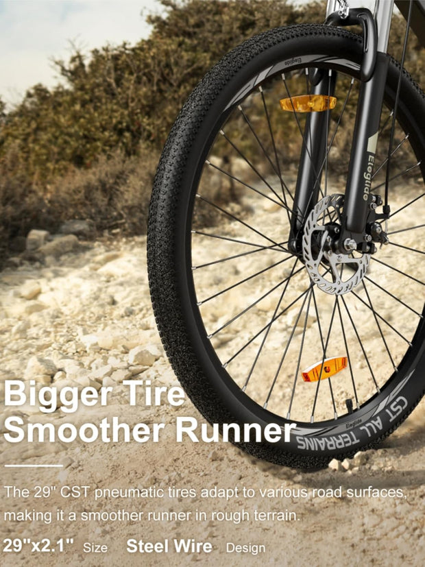 Eleglide M1 Plus Electric Mountain Bike, 29-Inch Wheels, 21-Speed, 12.5Ah Battery