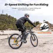 Touroll U1 Electric Mountain Bike: Powerful 13Ah Battery, 21-Speed, Dual Disc Brakes