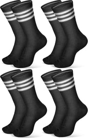 4 Pairs Glow in Dark Socks Cycling Socks High Reflective Running Socks Night Safety Socks Compression Athletic Sock