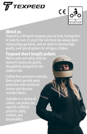 Womens Motorcycle Biker Jacket Ladies Waterproof Textile Cordura Coat with Motorbike CE Armour (EN 1621-1) Black Pink - S