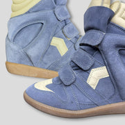 Isabel Marant Women's Blue and Cream Trainers