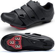 Mens Cycling Shoes Compatible with Peloton Bike & SPD 2 Bolt Clips - Unisex Spin Bicycle Shoes with 3 Bolt Look Delta Cleats - Indoor Outdoor Road Bike Cycling